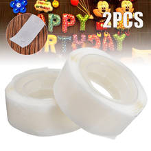 2Rolls Glue Tape 100pcs/roll DIY Balloons Sticker Clear Double Sided Adhesives Tape Wedding Birthday Party Decor Accessories 2024 - buy cheap