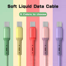 Cable usb tipo c de silicona líquida, Cable de carga rápida 3A, para Samsung, Xiaomi, Huawei, 1m, 2m 2024 - compra barato