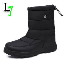 Botas de nieve impermeables para Hombre, zapatos cálidos de piel, botines de lona de felpa, calzado plano, 2020 2024 - compra barato