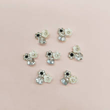 10 unids/lote 15*14mm botones de diamantes de imitación de flores Flatback decoración artesanía ropa costura DIY accesorios de joyería 2024 - compra barato