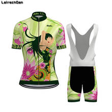 SPTGRVO LairschDan green funny women Cycling Jersey Set 2020 Summer Mtb Clothing kit Bicycle Suit Bike Clothes wear cycle kit 2024 - buy cheap