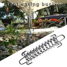 Camping Tent Spring Buckle High Elasticity Strength Stainless Steel Awning Rope Tensioner Fixed Hook Buckle Camping Tent Tool 2024 - buy cheap