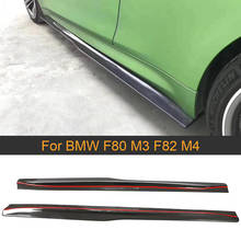 Kits de carrocería de coche, faldas laterales de fibra de carbono, alerón de extensión, para BMW F80 M3 F82 F83 M4 2014 - 2019 2024 - compra barato
