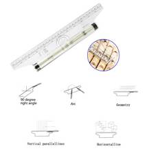 30 см угол параллельно линейка баланс линейка прокатки линейкой мульти-Функция рисунок чертеж линейки ролик линейка для студентов инструмент 2024 - купить недорого