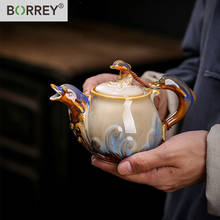 BORREY conjunto de chá de porcelana animal, conjunto de chá de cerâmica, chá branco, Oolong Puer, chaleira de chá de viagem, Kung Fu, conjunto de chá chinês, caixa de presente 2024 - compre barato