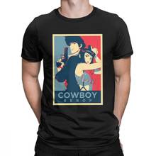 Camiseta do bebop de cowboy, camiseta masculina de algodão, com manga curta, gola redonda, roupas plus size 2024 - compre barato