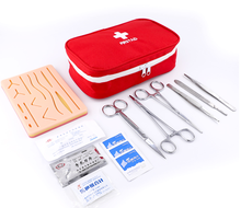 Kit de instrumentos de treinamento para sutura de pele, modelo de silicone para ferida e suporte de agulha de desbridamento para alunos médicos 2024 - compre barato