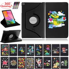 360 girando estande tablet capa de couro para samsung galaxy tab um 10.1 2019 t510 t515/tab s6 lite p610 p615 10.4 polegada + caneta 2024 - compre barato