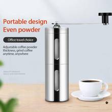 Bean Grinder Manual Coffee Grinder Stainless Steel Adjustable Coffee Bean Mill With Rubber Loop Ring Easy Clean Kitchen Tool 2024 - buy cheap