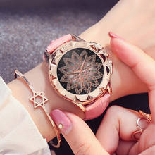 Watch Women Rhinestone Watches Ladies Watch Leather Big Dial Bracelet Women Wrist Watch  Crystal Relogio Feminino Clock Hot 2019 2024 - buy cheap