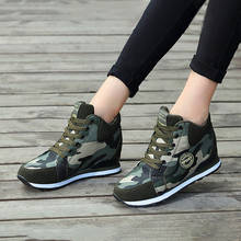 Ladies Running Shoes 2021 Wedge Sneakers Women Canvas Shoes High Top Camouflage Female Lace Up Sport Shoes Woman Plus Size 42 2024 - buy cheap
