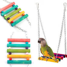 Random Color Pet Bird Parrot Toys Parakeet Budgie Cockatiel Cage Hammock Swing Toy Hanging Chew Toys For Birds EJ879323 2024 - buy cheap