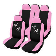 Conjunto de capas universal para assento de carro em forma de borboleta, cores rosa e luxuosas, 1 peça 2024 - compre barato