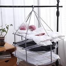 3Layer Windproof Drying Clothes Basket Sock Folding Hanging Clotheshorse Hanger Drying Rack Hanging Clothing Basket Dryer 2024 - buy cheap