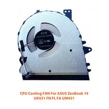 New Computer Cooling Fans for Asus ZenBook 14 ux431 UX431FA FN FL UM431 CPU Thermal Fan 13NB0MB0P01011 Ultra-slim Laptop parts 2024 - buy cheap