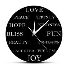 Modern Beautiful Inspirational Words Wall Clock Motivational Home Decor Educational Wall Art Hanging Clock Watch New Year Gift 2024 - buy cheap