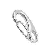 10x Key Chain Stainless Snap Hook Carabiner D-Ring Clip Keychain Hiking Camp 2024 - buy cheap