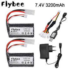 7.4V 3200mAH Lipo Batery 2S remote control helicopter 7.4 V 3200 mAH Lipo battery 20C 18650 Toy Battery 2024 - buy cheap