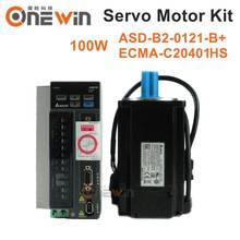 new and original 100W 0.32NM 3000RPM 40mm ECMA-C20401HS + ASD-B2-0121-B AC servo motor drive kit and 3M cable with brake 2024 - buy cheap