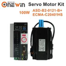 Kit de accionamiento de servomotor de CA, nuevo y original, 100W, 0,32nm, 3000RPM, 40mm, + ASD-B2-0121-B ECMA-C20401HS, cable de 3M con freno 2024 - compra barato