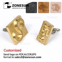 ZONESUN Leather mold Wood stamp  logo Custom  Steam Presses tool Branding iron Heating emboss mould 2024 - buy cheap
