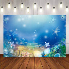 Under the sea backdrop for photography newborn baby shower photographic for photo shoot mermaid princess theme birthday party 2024 - buy cheap