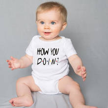 Милый Детский боди с принтом HOW YOU DOIN, хлопковый боди с коротким рукавом для новорожденных мальчиков, бриллианты 2024 - купить недорого