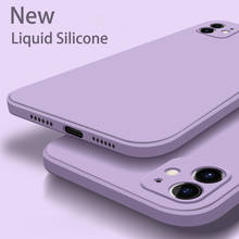 Capa de silicone líquido para iphone, proteção macia para os modelos 11, 12 pro, xr, xs max, x, 7, 8, 6, 6s plus 2024 - compre barato