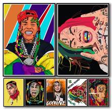 29 Designs 6ix9ine Whitepaper Poster Alternative Abstract Art Painting Funny Wall Sticker for Coffee House Bar 2024 - buy cheap