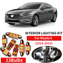 13Pcs White Canbus LED Lamp Car Bulbs Interior Package Kit For 2014-2019 Mazda 6 Map Dome Trunk Plate Light 2024 - buy cheap