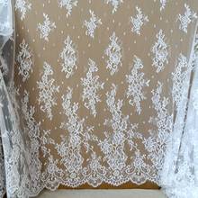 Width 1.5 meters long 3 meters high-grade mesh flowers lace fabric DIY shawl wedding veil stitching accessories 2024 - buy cheap