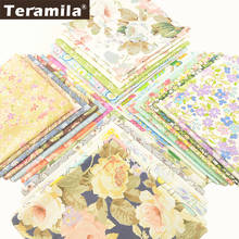 Teramila telas de tecido 100% algodão, artesanais, 32x32cm, design de flores, costura em casa pano 2024 - compre barato