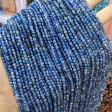 Natural Crystal Stone Beads 3mm Faceted Cutting Loose Blue Kyanite Beads for Jewelry Making DIY Bracelet Necklace 2024 - buy cheap