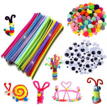 Vara de pelucia colorida de lã, pompons, materiais para crianças, faça você mesmo, tubo montessori, jogo para educação, quebra-cabeças infantil, brinquedo zxh 2024 - compre barato