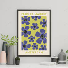 Wall Canvas Painting Print Purple Green Flower Art Flower Market Print Flower Market Amsterdam Poster Market Poster Flower 2024 - buy cheap