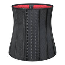 Women Mesh Waist Trainer Corset Belly Slimming Body Shaper Modeling Strap Fitness Belt Tummy Control 13 Steel Boned Shapewear 2024 - buy cheap