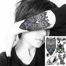 Waterproof Temporary Tattoo Sticker Totem Owl Wolf Shark Deer Light Bulb Flash Tatoo Fake Tatto Body Art for Men Women 2024 - buy cheap