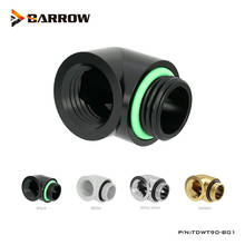 Barrow Brass G1/4 90 Degree Fittings Elbow,Water Cooling Adaptor, Watercooling Build Fittings, Black White Silver TDWT90-B01 2024 - buy cheap