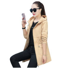 2021 Women's Windbreaker Autumn New Loose 4XL Fashion Jacket Female Windbreaker Coat With Lined Casual All-match Spring Top C820 2024 - buy cheap