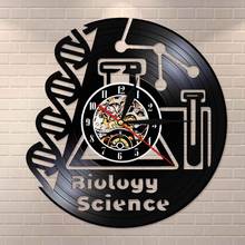 Phd Degree Microscope Chemistry Science Decoration Art Biology Science Vinyl Record Wall Clock  for Class Room School University 2024 - buy cheap