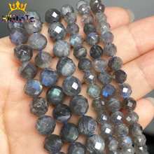 Natural Grey Labradorite Beads Faceted Loose Stone Beads For DIY Making Bracelet Necklace Jewelry Accessories 7.5'' 6mm/8mm 2024 - buy cheap