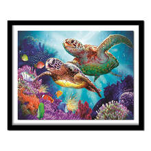 Full Square/Round Drill 5D DIY Diamond Painting "Turtle family" 3D Embroidery Cross Stitch  Home Decor A01098 2024 - buy cheap