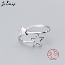 Real 925 Sterling Silver Star Adjustable Ring for Women Party Minimalist Fine Jewelry 2021 Cute Fashion Rings Accessories Gift 2024 - buy cheap