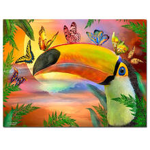 5d Diamond Embroidery Toucan And Butterfly Diy Painting Full Mosaic Picture of Rhinestone Cross Stitch KitZP-821 2024 - buy cheap