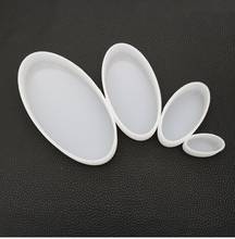 Molde epóxi de cristal oval para mesa, pingente de resina artesanal para joias, espelho 2024 - compre barato