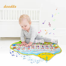 73x49cm Animal Theme Musical Mat With Russian Alphabet and Number Play Mats Early Educational Toys For Kids Children Gift 2024 - buy cheap