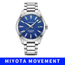 41mm Corgeut Blue dial mens Automatic Mechanical watch miyota 8215 date Sapphire Glass Luminous stainless steel wristwatch men 2024 - buy cheap