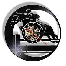 Equestrianism Hobby Vinyl Record Wall Clock Horseback Riding Sport Art Horse Rider Equestrian Hanging Watch Modern Home Decor 2024 - buy cheap