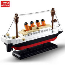 194 pçs cidade rms titanic navio barco modelo blocos de construção conjuntos diy brinquedos amigos tijolos educativos crianças brinquedos presentes natal 2024 - compre barato