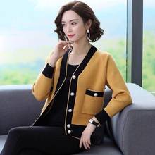 2020 New Spring Autumn Women Sweater V-neck Button Solid Color Full Sleeve Knitted Tops Ladies' Cardigan Sweater Knitwear Z30 2024 - buy cheap